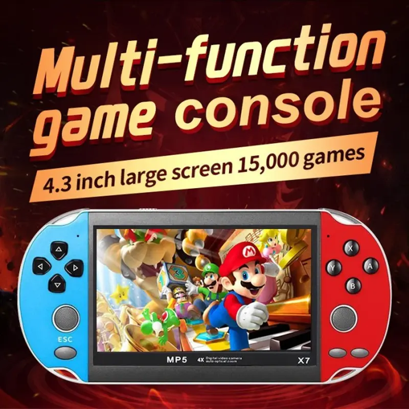 [ORIGINAL] PSP X7 Gameboy Handheld Game Console Player 8G Built-in 10000+ Games 4,3" 0