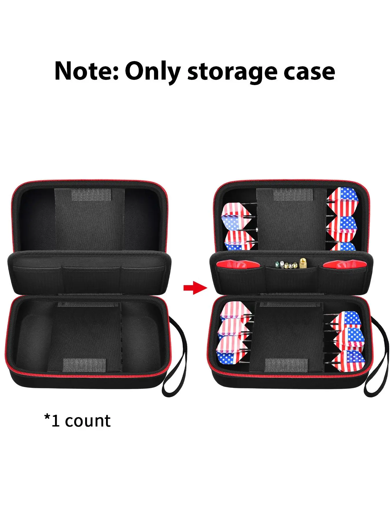 Dart Case Holder Bag, Portable Storage Organizer Holds 12 Darts and Tips, Shafts and Flights Accessories, Men's Clutches & Wristlet Bags