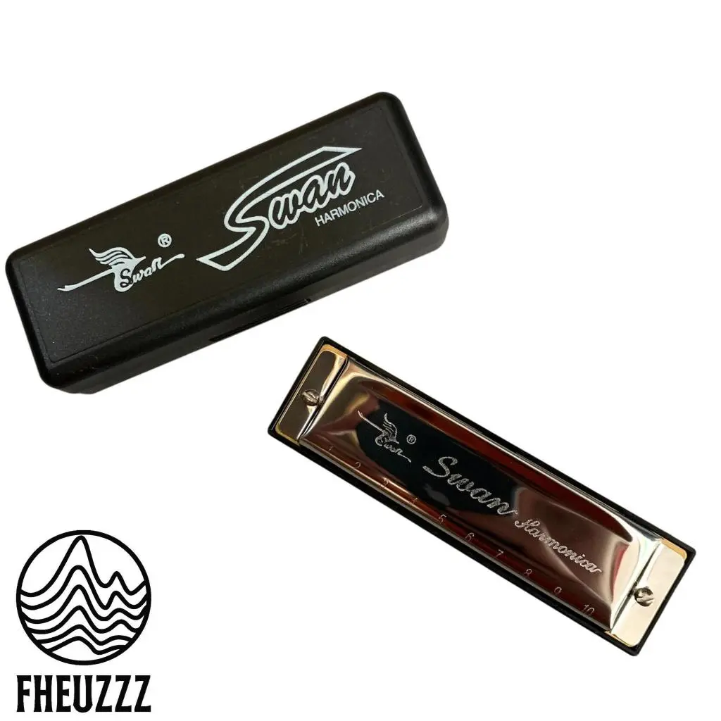 Harmonika Harmonica Swan 10 Holes Lubang Nada Key C