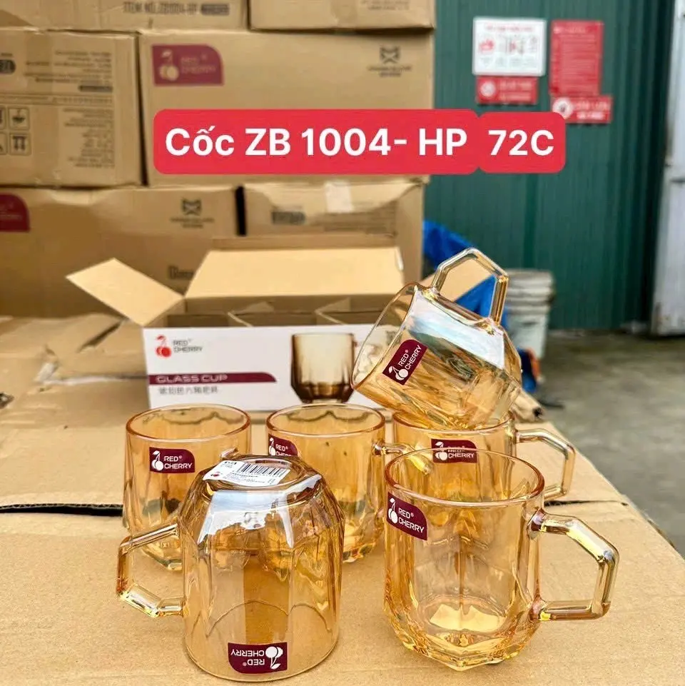Bộ cốc kim cương màu vàng 6c có tay cầm chắc chắn