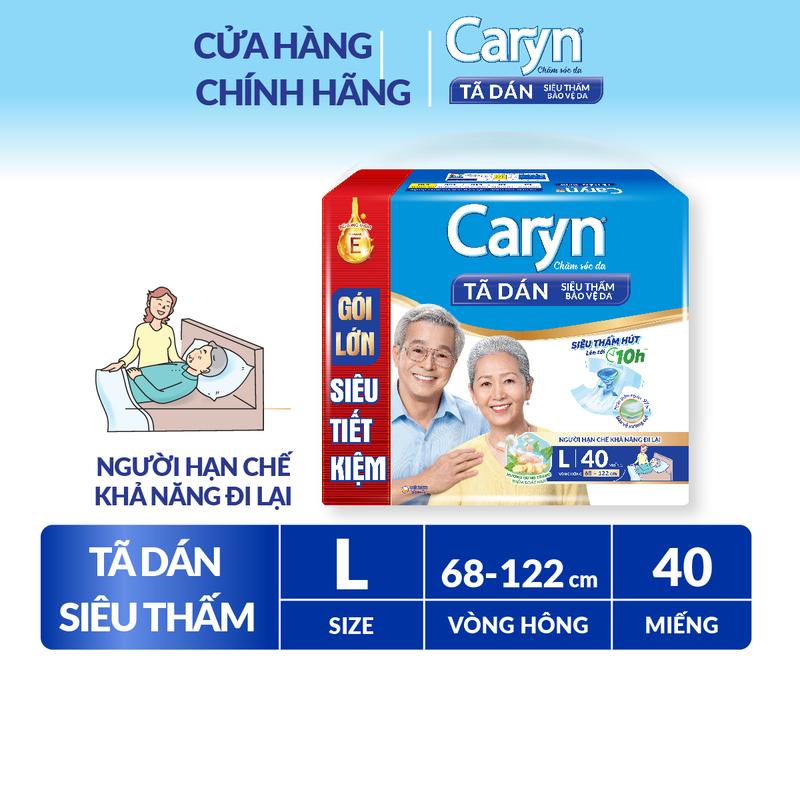 Caryn Tã Dán L40 Siêu Thấm Dành Cho Người Hạn Chế Khả Năng Đi Lại và phụ nữ sau sinh
