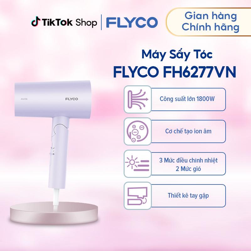 Máy Sấy Tóc Flyco FH6277VN Công Suất Lớn (1800W) Chế Độ Sấy Anion & Sấy Lạnh Bảo Vệ Tóc - Hàng Chính Hãng