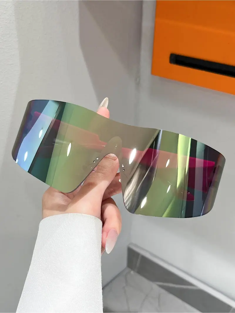 Product Introduction of Unisex Simple Style Plain Color Sunglasses, Trendy Casual Rimless Sunglasses for Everyday Use, Fashion Accessories for Outdoor Activities 0