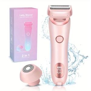 Comfort Electric Shaver, 2 in 1 Waterproof Wireless Razor for Women with Removable Head, Epilator Hair Remover, Adjustable Body Hair Trimmer for Gift, Shaver for Women, Christmas & Winter Gift Set, Thanksgiving Gift