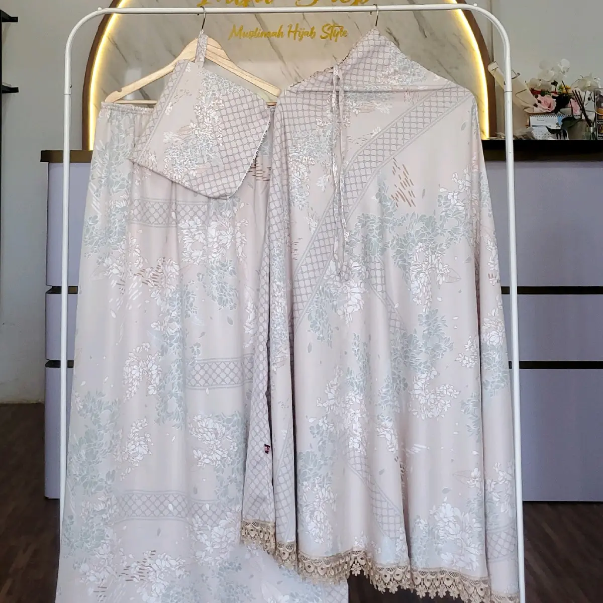 Mukena motif / mukena lebaran seserahan Bunga