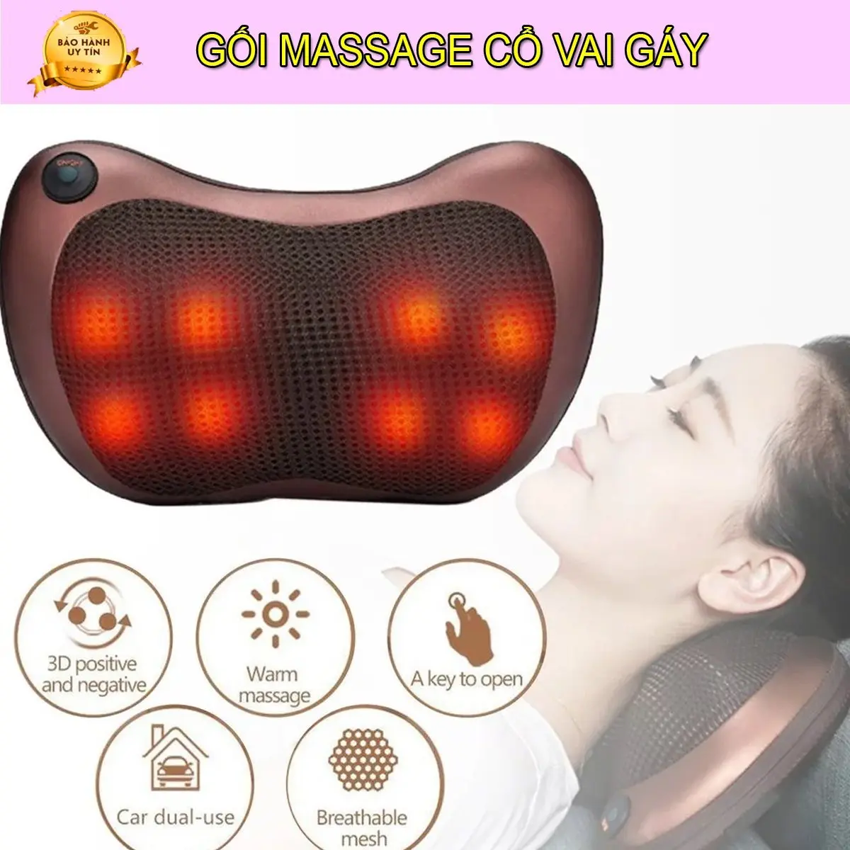 Infrared 8-ball bidirectional massage pillow - neck and shoulder massage pillow - multifunctional massage pillow Comfort