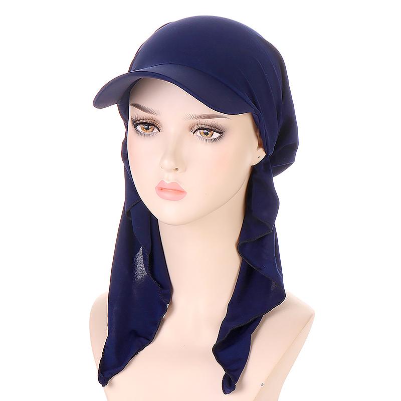 Product Introduction of Women's Cap Solid Color Headscarf Muslim Multicolor Hijab Baseball Cap Classic Turban Hat Fashion Women Outdoor Islamic Instant Hijabs Caps Sun Hats 16