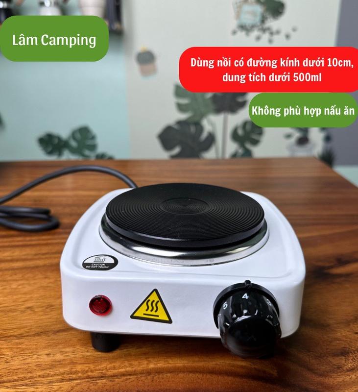 Bếp điện mini 500w đun các nồi chịu nhiệt có đường kính dưới 10cm, pha trà, cà phê...công suất nhỏ KHÔNG dùng để nấu ăn.