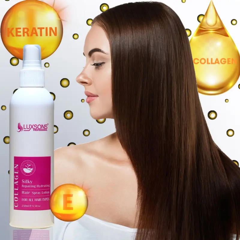 Xịt Dưỡng Tóc Collagen LUXSONS ,Xịt Keratin Mượt Tóc Tinh Chất Chăm Sóc Tóc Nhuộm Uốn Khô Xơ Hư Tổn. 2