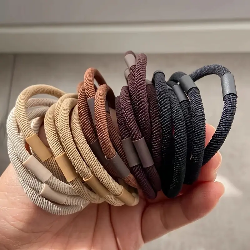 50/100pcs/set Hair Ties Basic Plain Color Thick High Elasticity Elastic Hair Band Ponytail Holder Rubber Band Women Hair Accessories