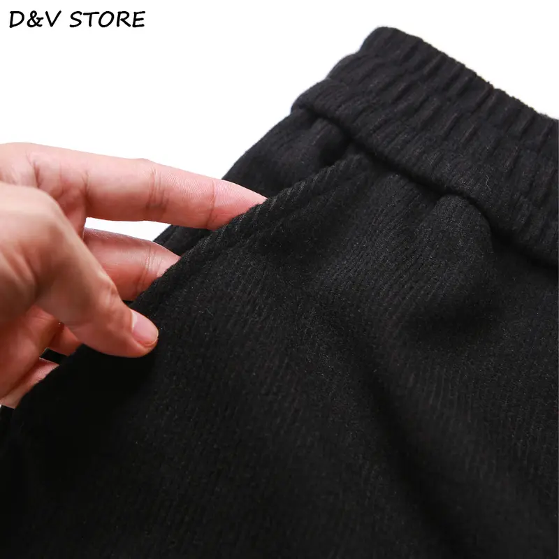 Quần Suông Ống Rộng Nam Nữ Vải Tăm (hơi mỏng) Cạp Cao Tôn Dáng Menswear 3