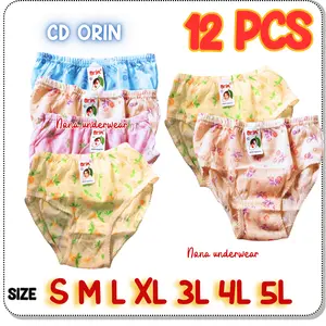 12 PCS MURAH MERIAH CELANA DALAM WANITA ORIN KATUN BUNGA MOTIF CD BUNGA ORIN MURAH COCOK UNTUK AKTIVITAS RUMAH