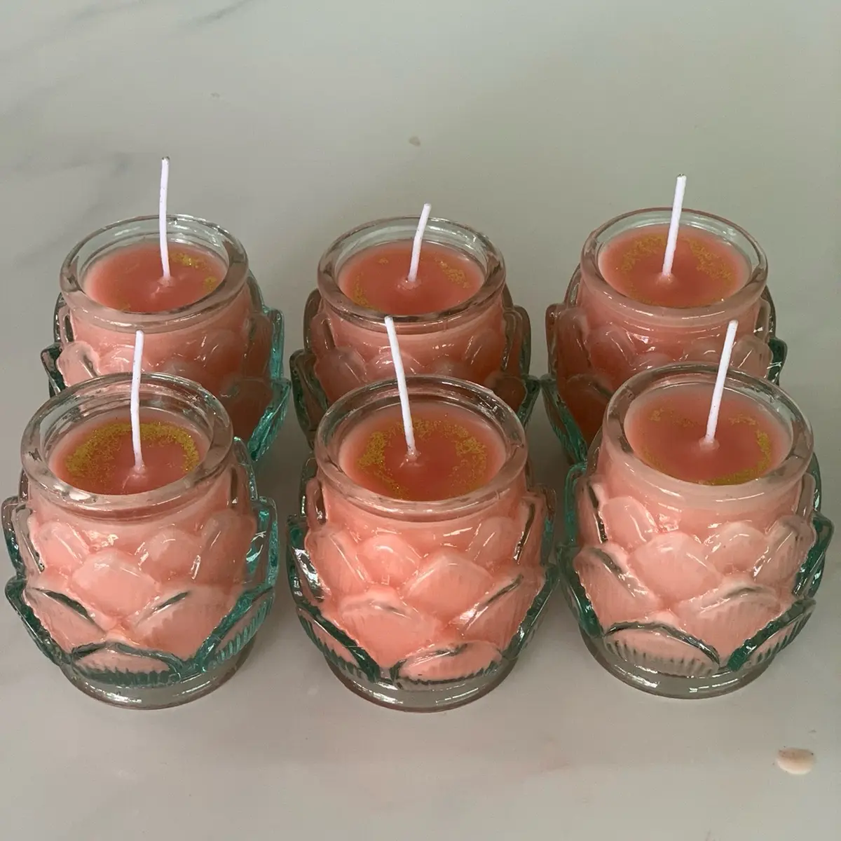 Combo 24 ly đài sen nến bơ cúng Phật nguyện liệu
