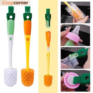 Berus Pembersih Botol, Pelbagai Fungsi 5 dalam 1, Untuk Mulut, Penutup dan Alur, Alat Pembersihan Isi Rumah, Pembersih Cawan