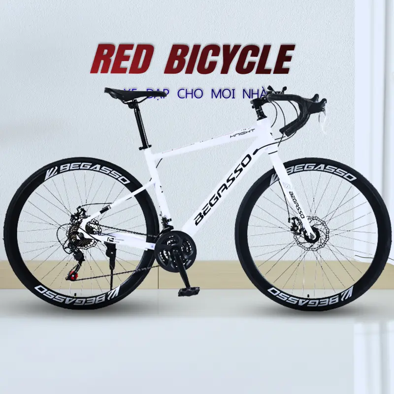 Xe Đạp Đua BEGASSO KNIGHT 21 tốc độ giá rẻ | Xe Đạp Road Bike Tay Cong Thể Thao Sports track bike  chạy ngoài đường Gắn Xe Đạp Đạp Xe Đạp Đồng 2