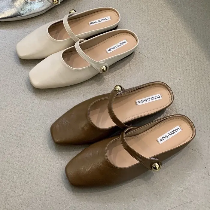 C123 - [GOBE Shoes] Mẫu Sục ngọc trai Basic - Dép