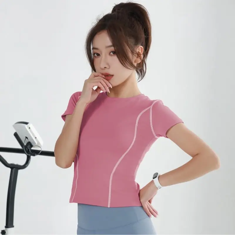 [LADIES FASHION] Atasan Lengan Pendek Olahraga Kaos Olahraga Pendek T-shirt Wanita baju Yoga 1124 sport 1