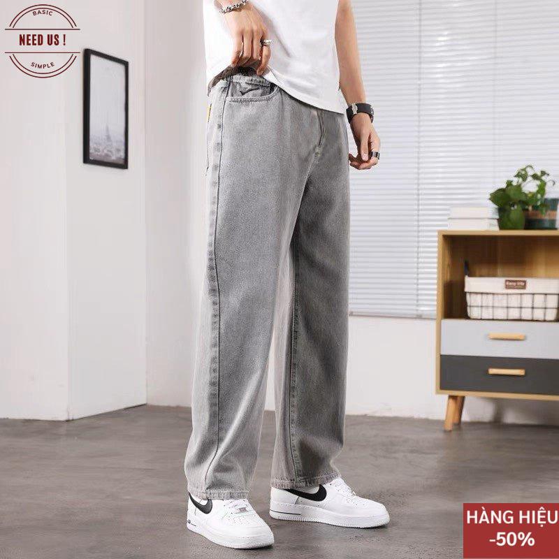 Product Introduction of phong cách năng động Quần jean nam ống suông Rộng Cạp Cao NEEDUS, Quàn bò nam đen xám chất jeans cao cấp SR01 hottrend 2022 Menswear Pants Baggy Quần 50