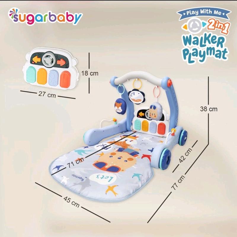{FREE BUBBLE WRAP}Sugarbaby 2in1 Baby Walker & Playmat/Push Walker/Alat Bantu Jalan Anak 2