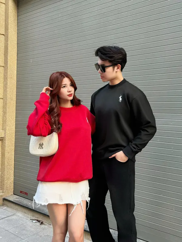 (DEAL MỞ BÁN) Áo Sweater NỈ 2 Da cổ tròn COTTON NATIONMAN (KHÔNG XÙ LÔNG ) BST Tết 2025  nam nữ cotton Unisex Local Brand Menswear 0