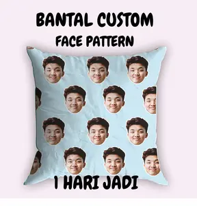 Bantal Face Pattern Termurah Free Desain Foto Kado Ultah Wisuda Wedding