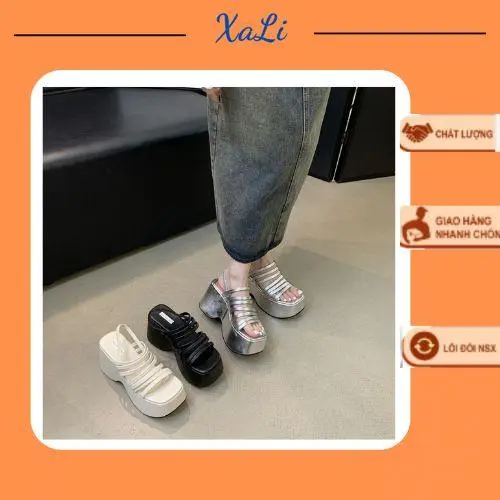 Giày Hở Mũi Đế Dày XALI Sandal Thời Trang Châu Âu Cho Nữ Mùa Xuân Hè Phong Cách Năng Động Dép Cao Gót Quai Mỏng -SDBM9p DéP Đế Cao Su Quai Hậu Thời Trang Women Shoes Hoa Đồng xuong