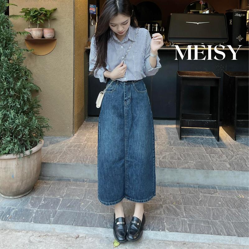  Có Bigsize Chân váy Jeans xẻ tà Meisy 