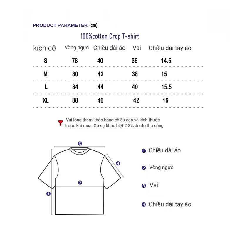 （Sẵn sàng vận chuyển ）Áo crop top tay ngắn chất cotton mềm mặc thoải mái #tay ngắn 100%Cotton T-shirt 3