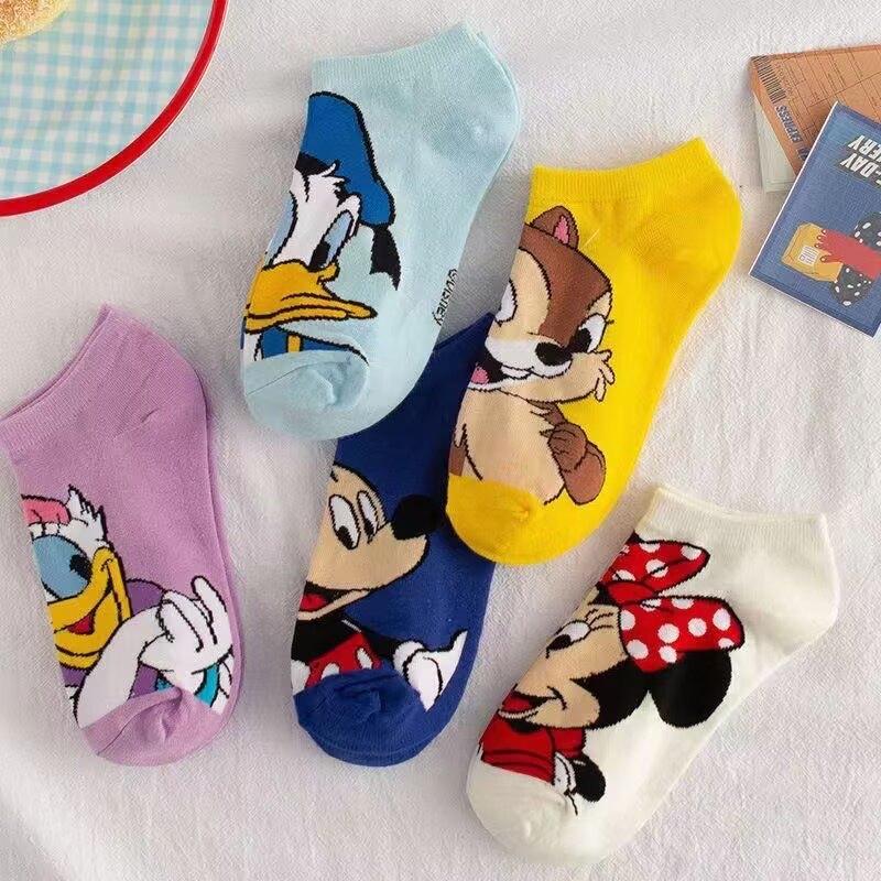 [smile Mall] 1 Pair Cute Disney Short Socks Mickey Donald Chipmunk ...