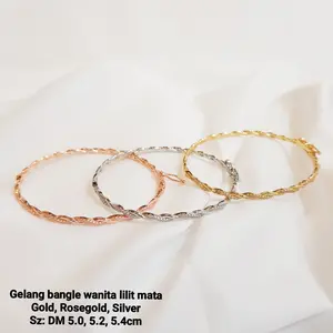 Gelang Bracelets Bangle Aksesoris Wanita Lilit Mata Silver