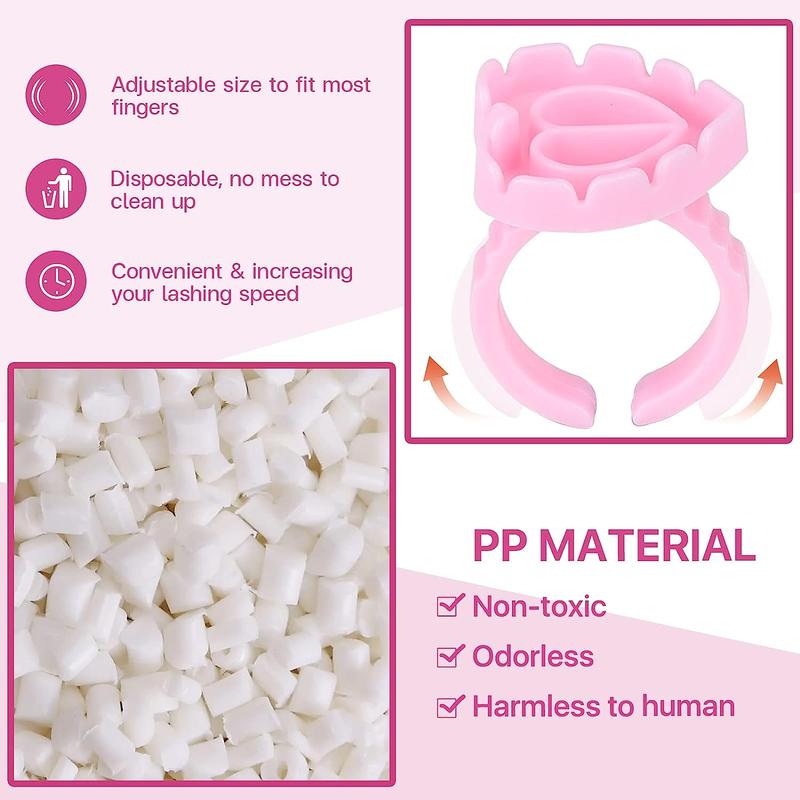Product Introduction of 100pcs Eyelash Glue Ring Cup, Lash Glue Holder Cup, Separate Design Eyelash Glue Cup 13