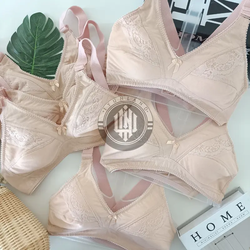 BH LOKAL MOTIF RENDA 3 PCS BH TANPA BUSA TANPA KAWAT CUP SEDANG KAIT 2 5