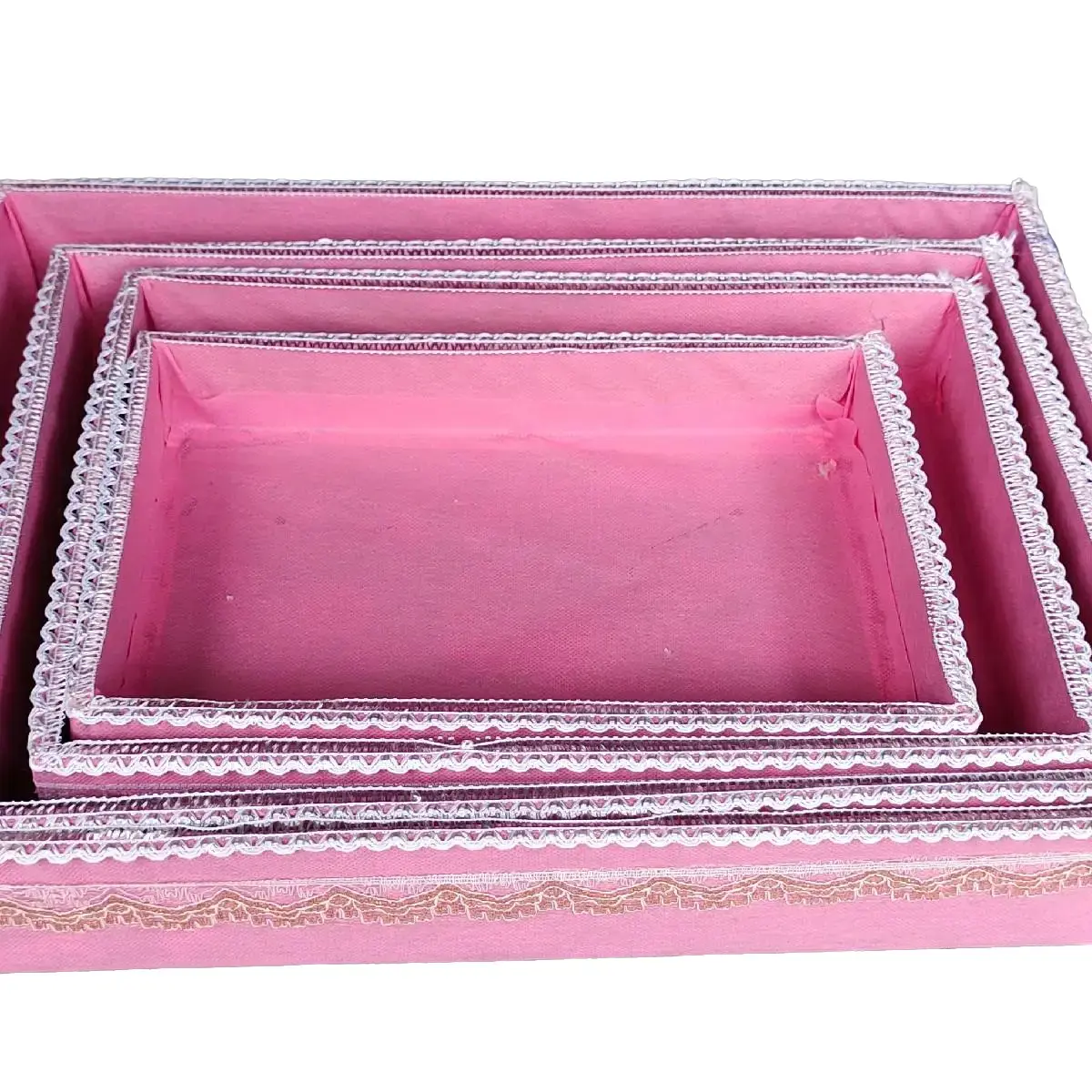 baki hantaran pernikahan lamaran kotak seserahan set lengkap isi 4 keranjang bunga Hiasan Pita