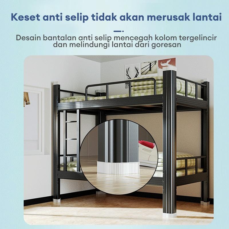 DF-4- Tangga dan Pagar Pengama Ranjang Susun Besi Tempat Tidur Bertingkat 2 Susun Untuk Semua Umur Anak Remaja Dewasa Model Minimalis Ranjang Besi Tingkat Untuk Kos Kosan Asrama Sekolah Rumah Tinggal Apartemen Kamar Kecil Dengan【Garansi 5 Tahun】