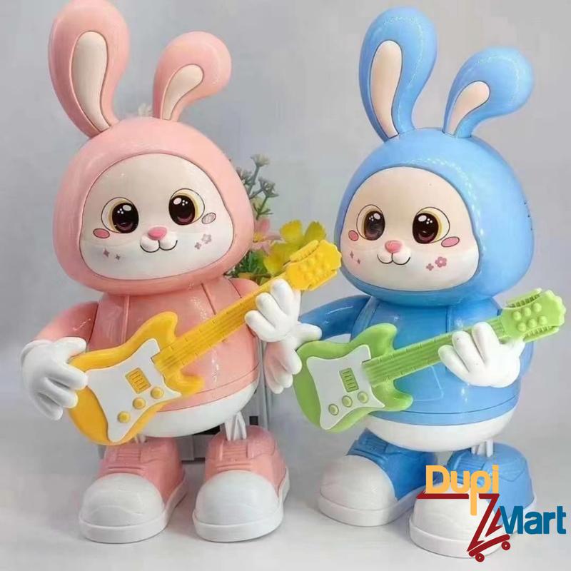 Đồ chơi thỏ nhảy múa đánh đàn guitar có đèn có nhạc di chuyển vui nhộn Quà tặng cho bé trai gái an toàn cho bé - Ếch Nhảy Múa - Bé Rồng Nhảy múa đầy đủ đồ chơi cho bé