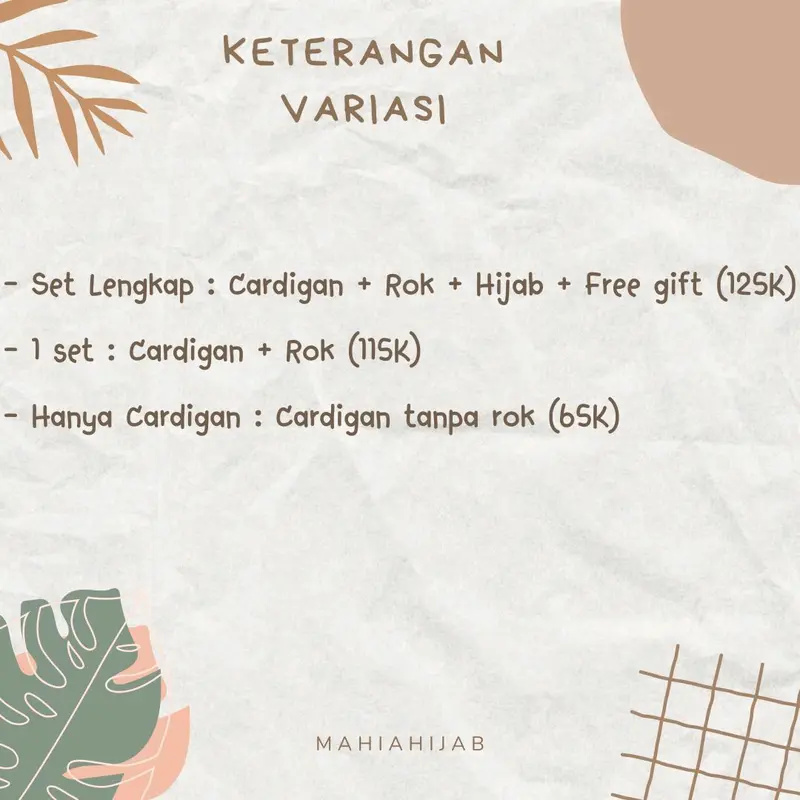 4in1 Setelan lengkap Yeji Cardi ( Cardi + Rok + Hijab ) Outfit Rajut Korean Style 7