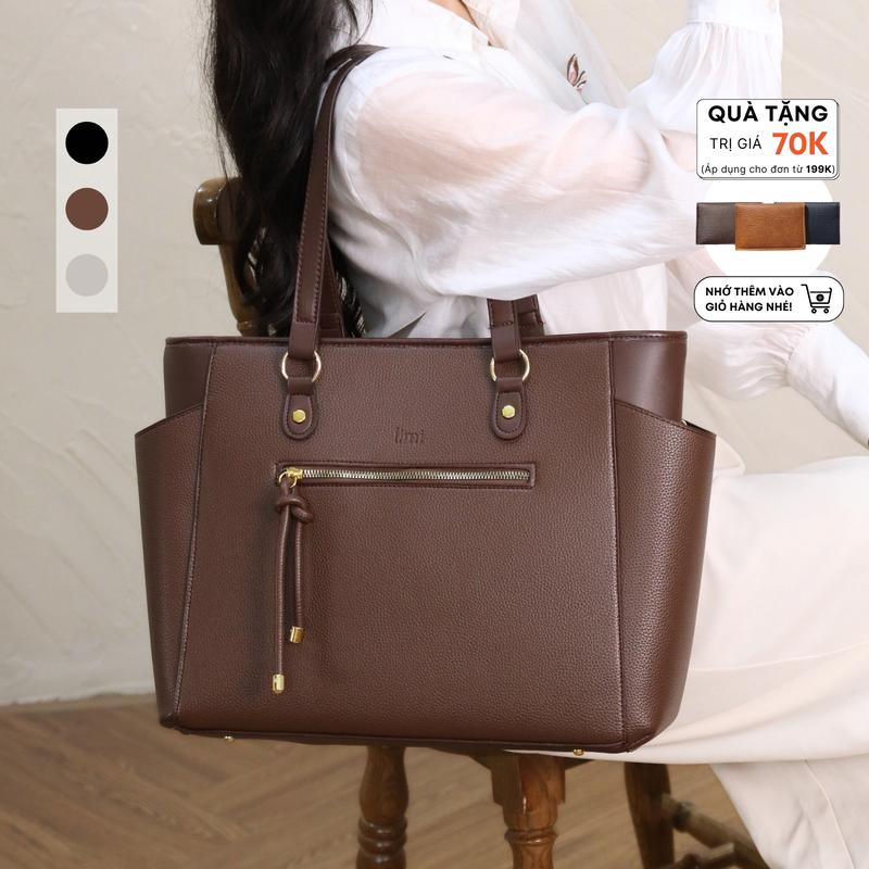 Túi xách công sở nữ (4 MÀU) đựng laptop 16 inch tote da size to cỡ lớn thời trang đi làm đi dạy A4 VENUS Limi bags chữ nhật
