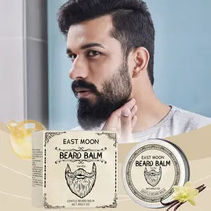 East Moon Beard Balm Vanilla - Lilin Perawatan Janggut dengan Beeswax & Minyak Kelapa - Aroma Elegan & Melembutkan Janggut - 30ml - Cocok untuk Wajah Kumis Cukur Jenggot - Brewok