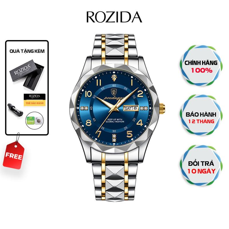 Đồng hồ nam chính hãng POEDAGAR DH:01 cao cấp dây thép đúc dặc không gỉ chống nước tốt thời trang , tặng dụng cụ tháo mắt dây, tặng pin và full hộp , BẢO HÀNH 12 THÁNG Watch dongho co đồng  hồ đồng  hồ