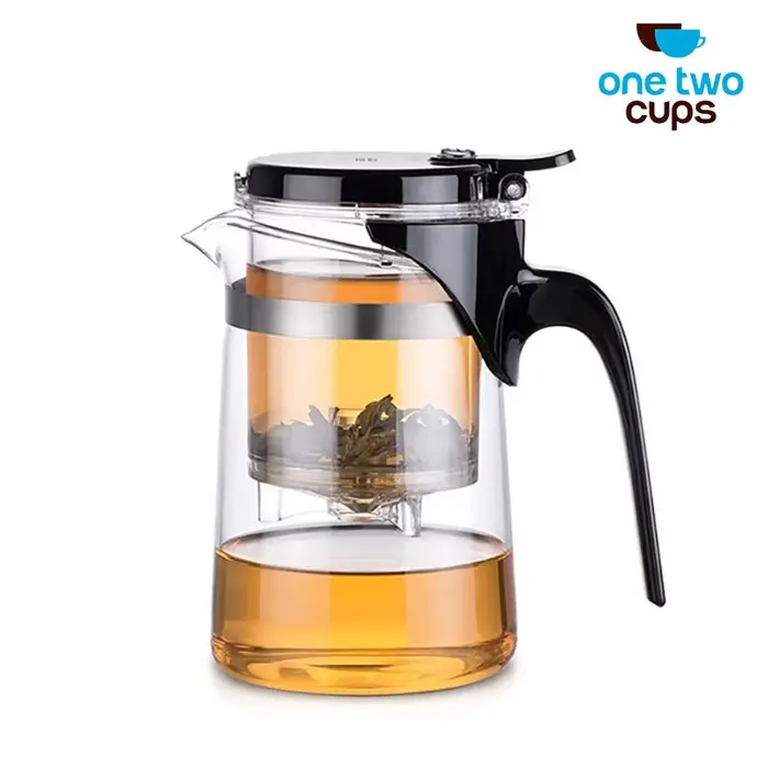 Teko Teh Kaca 350 500 800 ml Tea Pot Glass Bening Tahan Air Panas dengan Saringan