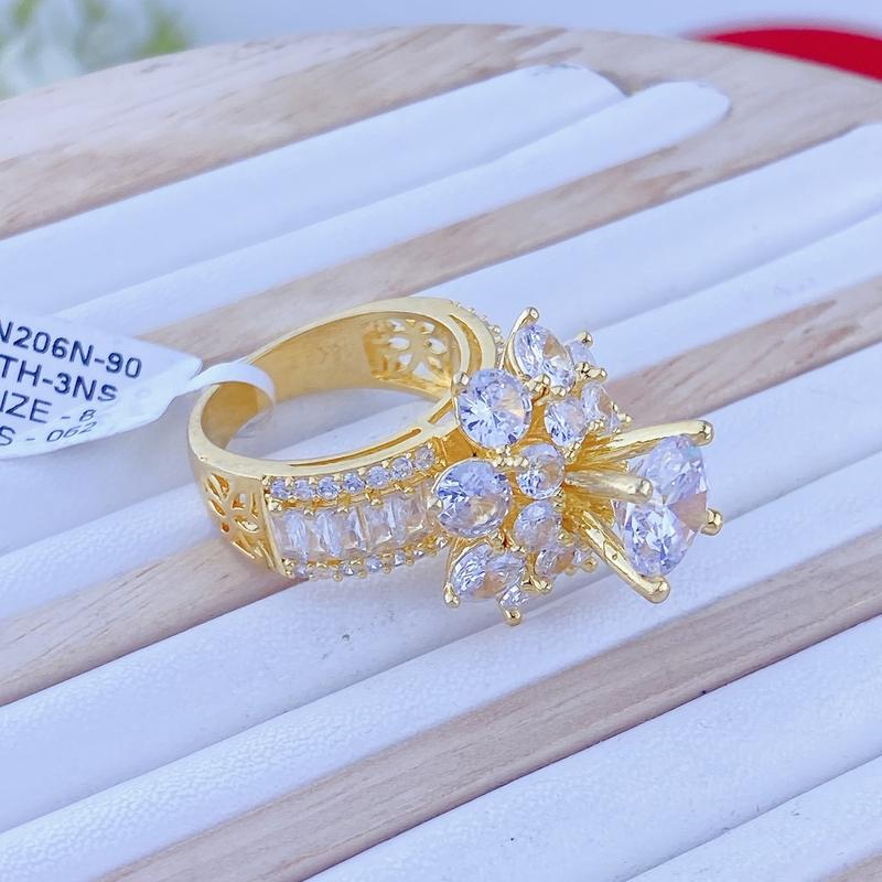  Nhẫn nữ BL02 mạ vàng 18k bền đẹp - Trang sức bảo long 
