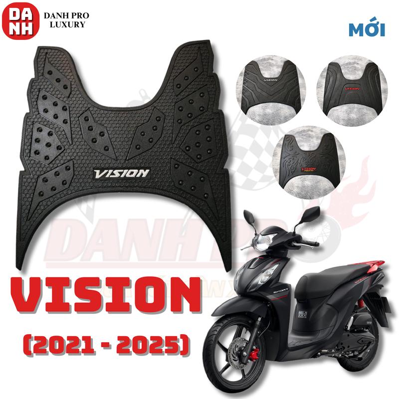 THẢM ĐỂ CHÂN XE VISION 2021 ĐẾN 2025 Kiểu Zin dày dẻo tấm trải sàn gác chân cao cấp.