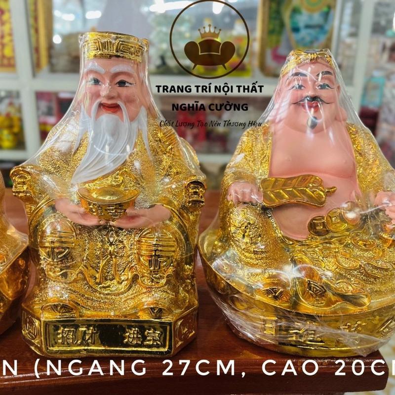 Cặp Thần Tài - Thổ Địa 3 kích cỡ kim sa vàng  FREESHIP 3