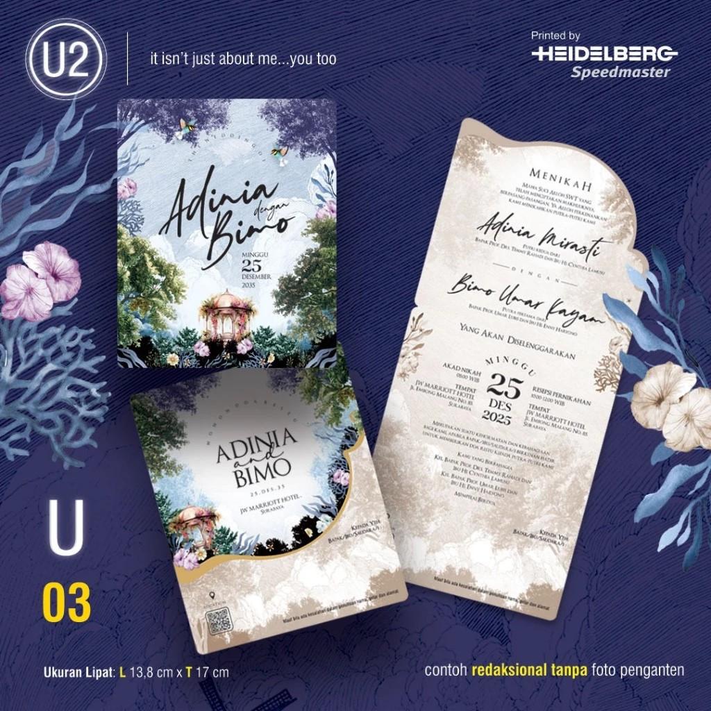 Undangan Pernikahan Nikah Java You Too U2 03 Soft Cover 13,8 x 16,9 Cm Plastik 14,5 x 22 Cm BC 150gr Elegan & Murah Elegan Modern Paket Lengkap 100 PCS Gratis Label & Plastik - JanjiKita | 1000 PCS