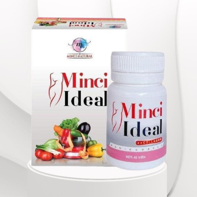 Thực phẩm bổ sung viên uống thảo mộc Minci Ideal hộp 40 viên