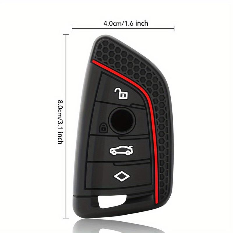 Product Introduction of Silicone Car Key Case, Car Key Protector, Keychain Key Case for BMW X1 X3 X4 X5 X6 Series 1 2 3 5 7 G20 G02 G05 G31 G23 F34 F15 F40 IX3 Smart Key 6