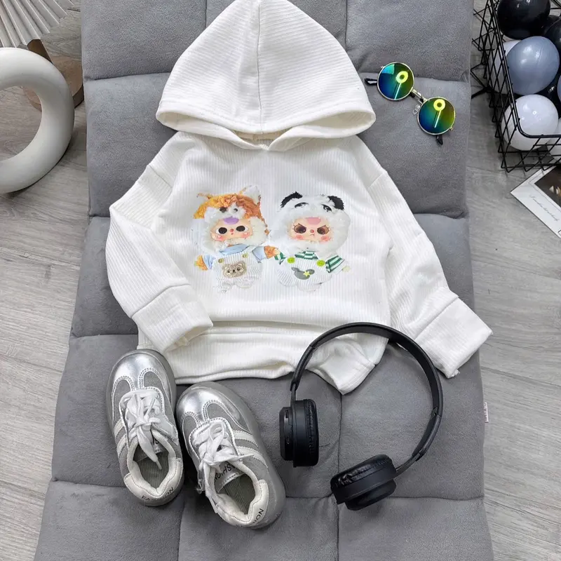 Combo 3 áo nỉ mũ hoodie in hình hót (M1) bé trai,bé gái chất nỉ ngoại lót bông dày vừa,mềm mịn sịn phù hợp thời tiết xuân,thu, đông.Qc cao cấp 7