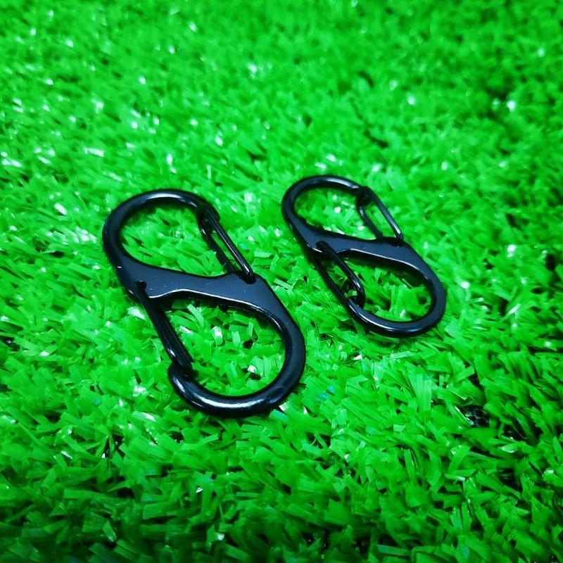   Set 2 Cái  Móc Khoá S Mở Đóng 2 Đầu Màu Đen 