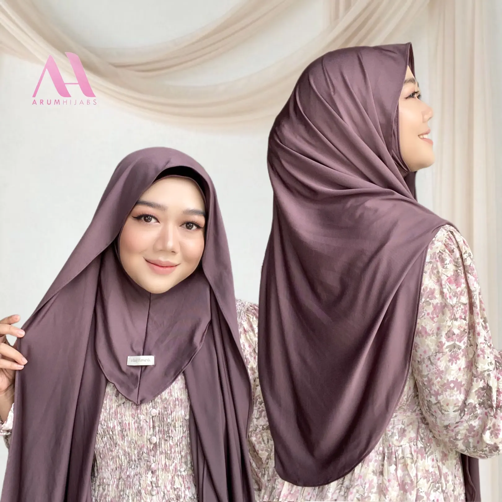 Salma Pashmina Instan Plus Inner Panjang Hijab Oval Spandex