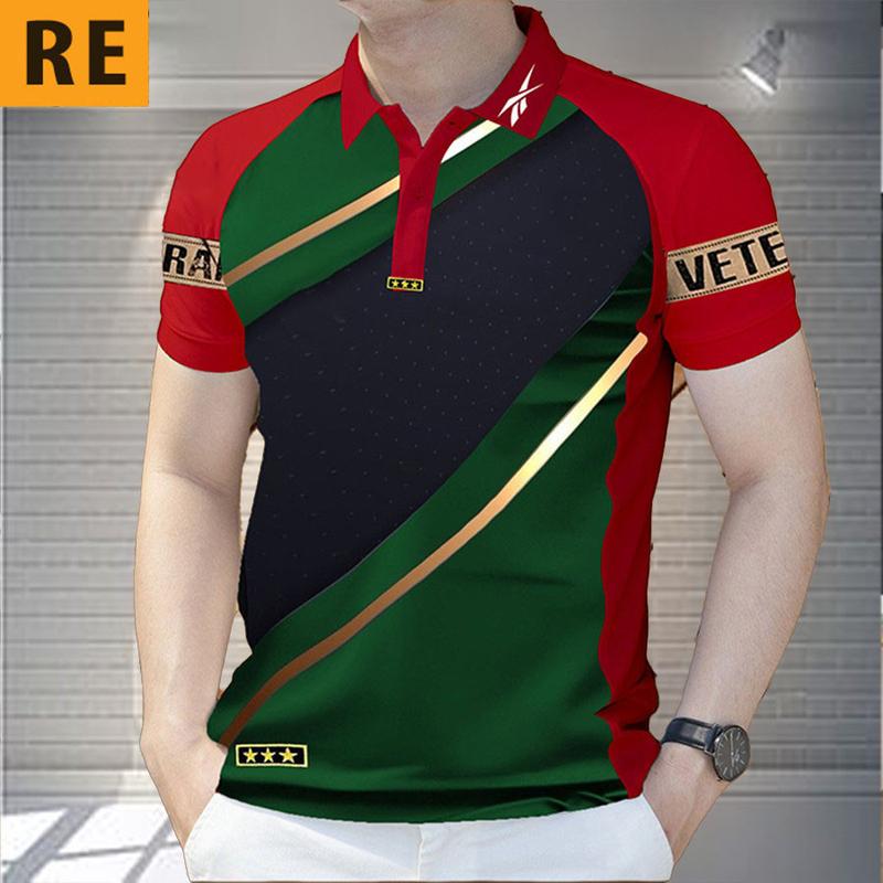 Áo Polo Nam, Sọc Trơn Màu, Khối Màu Tương Phản, Trang Trọng, Áo Sơ Mi Pro Lo Menswear Có Cổ 5